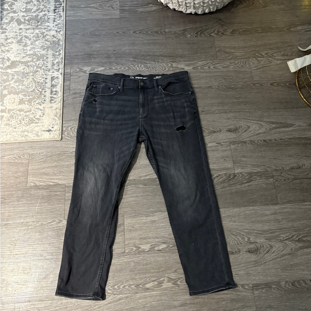 Original Use Black Straight Jeans